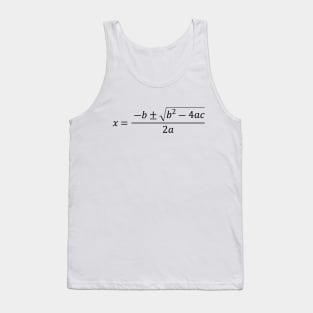 The Quadratic Formula (Black) Tank Top